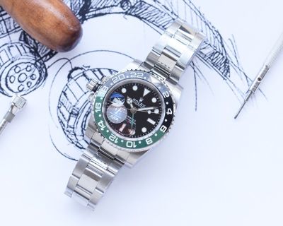 F Factory ROLEX GMT Stainless Steel Automatic Movement 40*12MM Watch